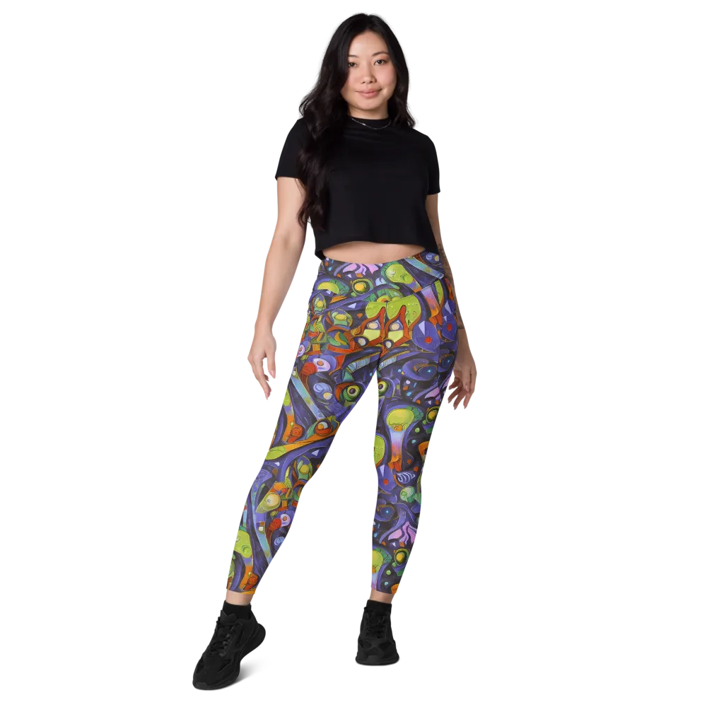 Neon Organism on Leggings with Pockets — Front