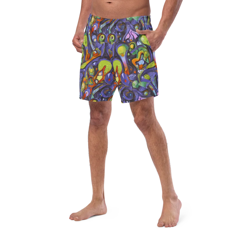 Neon Organism on Swim Trunks — Left Front