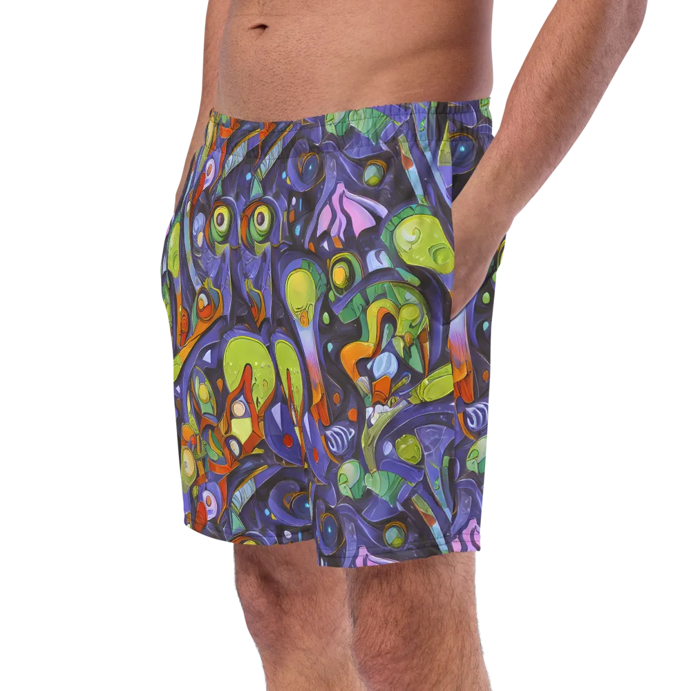 Neon Organism on Swim Trunks — Left Front