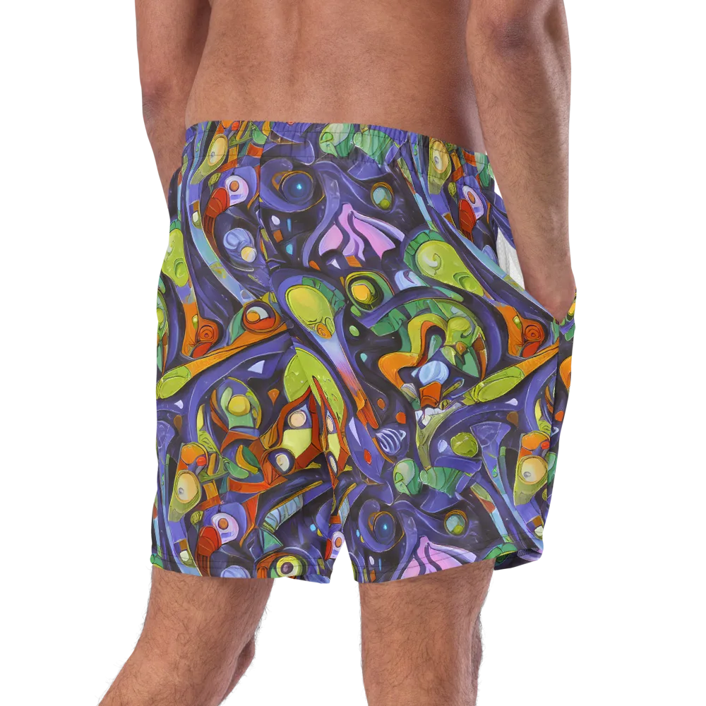 Neon Organism on Swim Trunks — Right Back