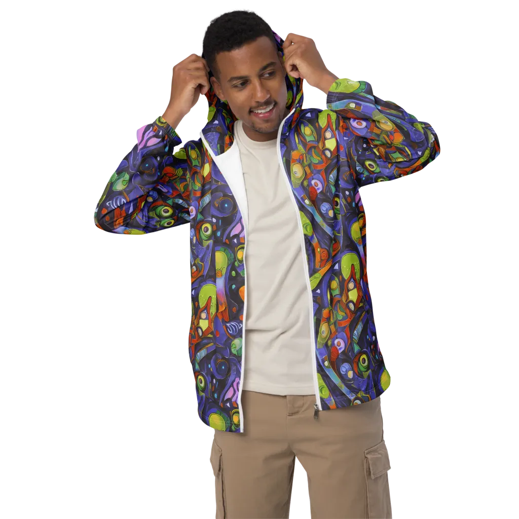 Neon Organism on Men's Windbreaker — Front
