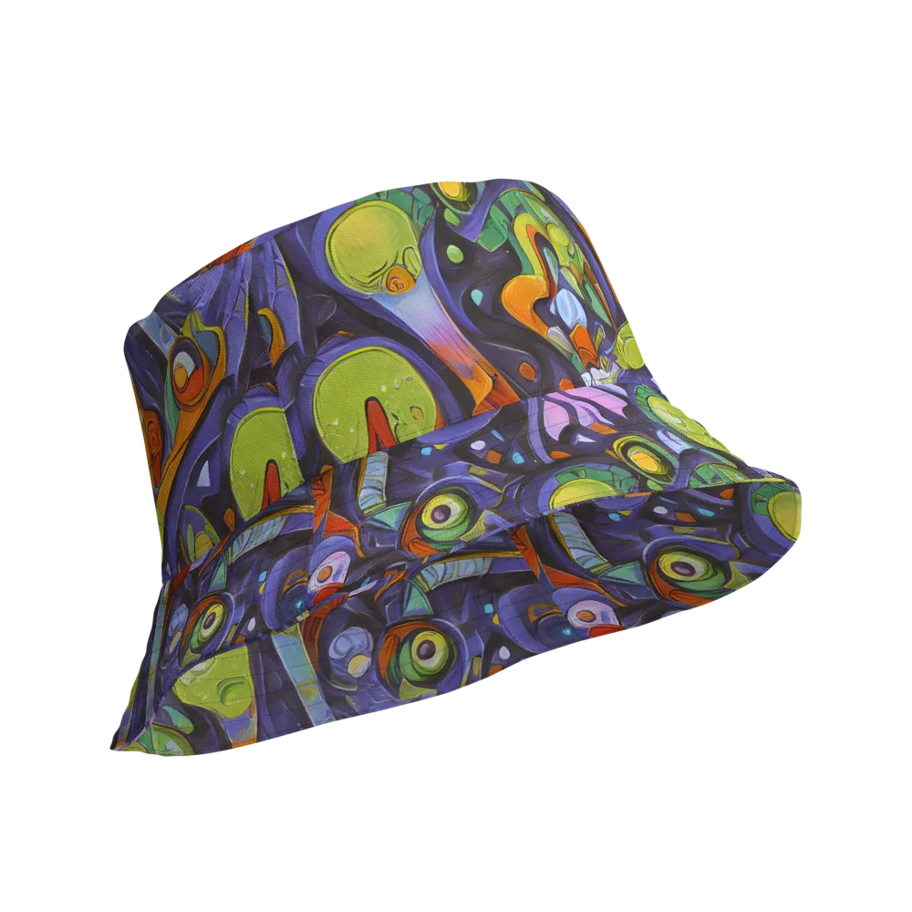 Neon Organism on Reversible Bucket Hat — Product details Outside