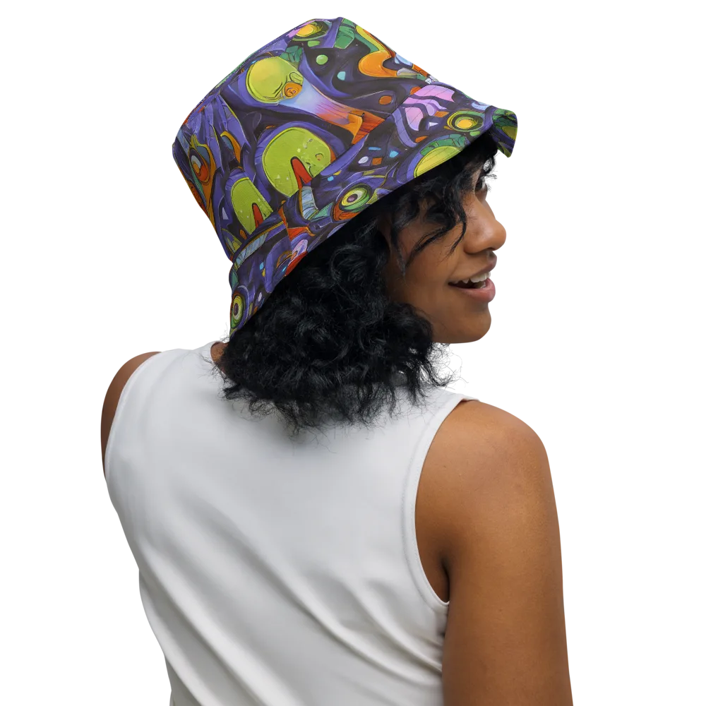 Neon Organism on Reversible Bucket Hat — Right Outside