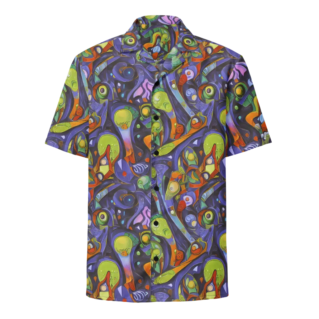 Neon Organism on Button Shirt — Front