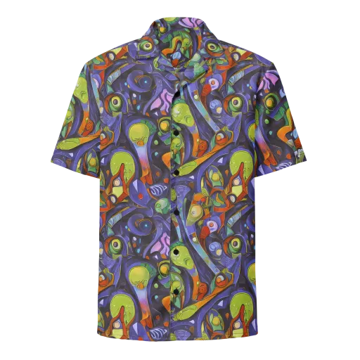 Neon Organism on a Button Shirt