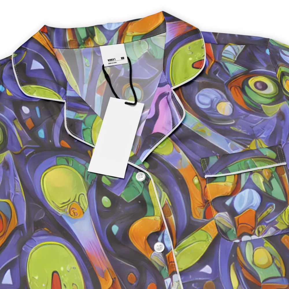 Neon Organism on Women's Short Sleeve Pajama Top — Product details