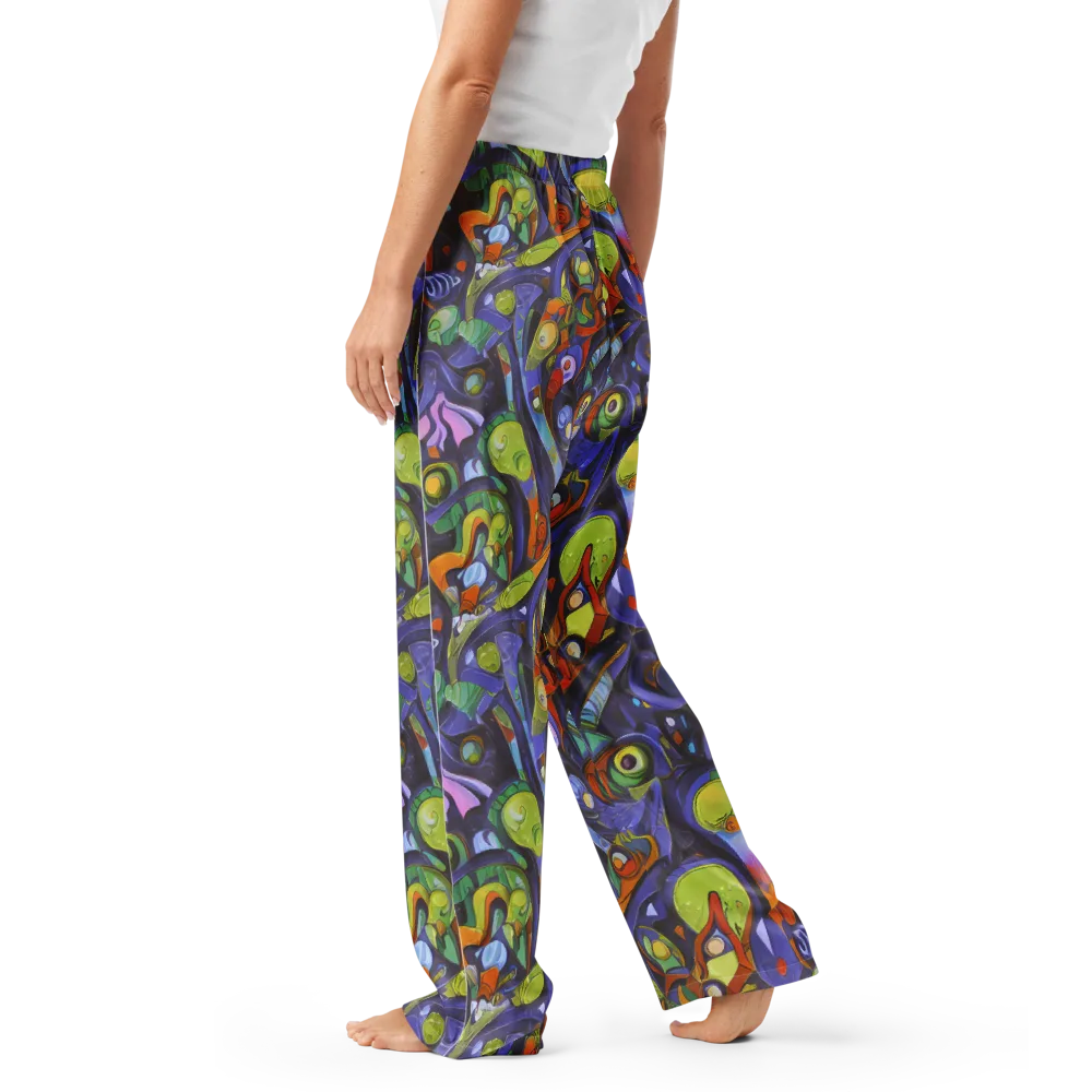 Neon Organism on Women's Pajama Pants — Left