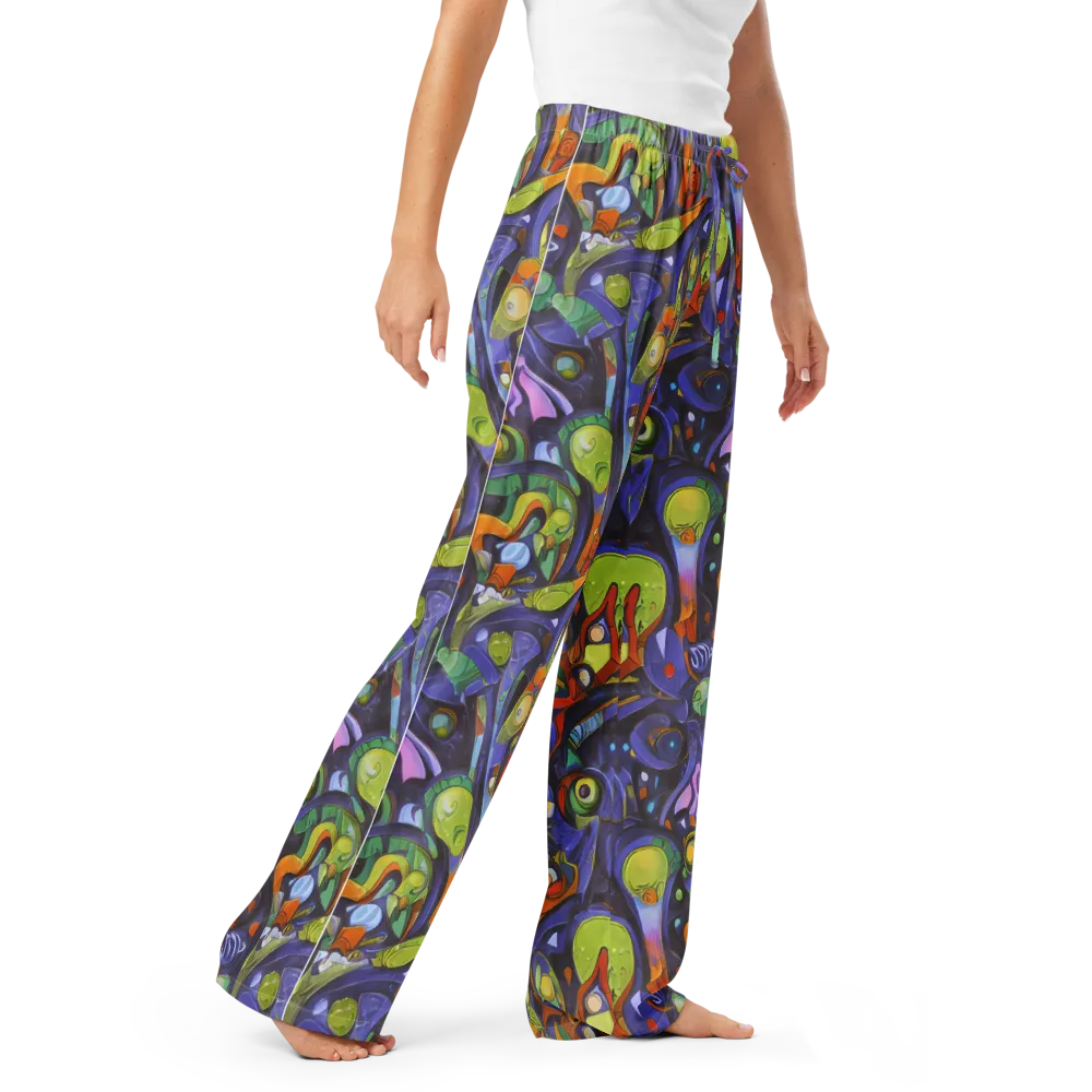 Neon Organism on Women's Pajama Pants — Right Front