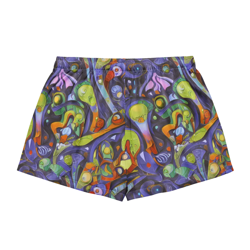 Neon Organism on Women's Pajama Shorts — Back