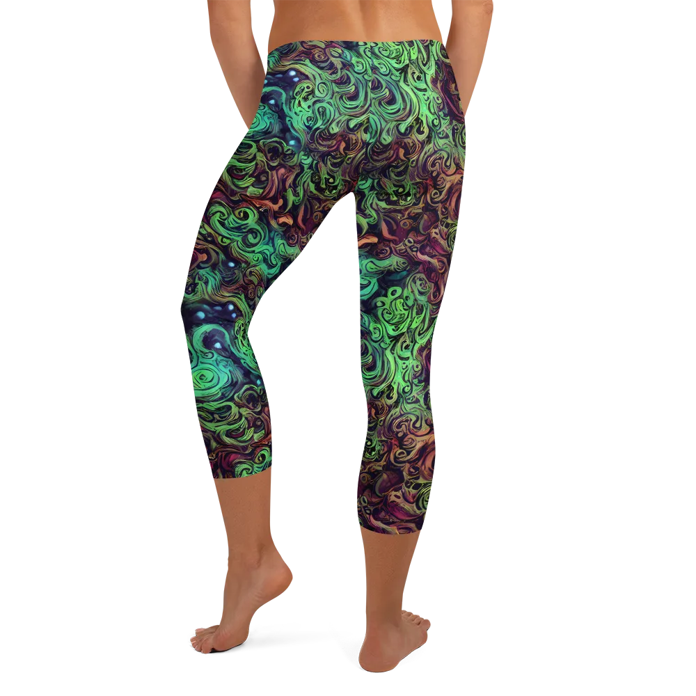 Emerald Maelstrom on Capri Leggings — Back