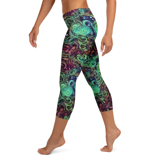 Emerald Maelstrom on a Capri Leggings