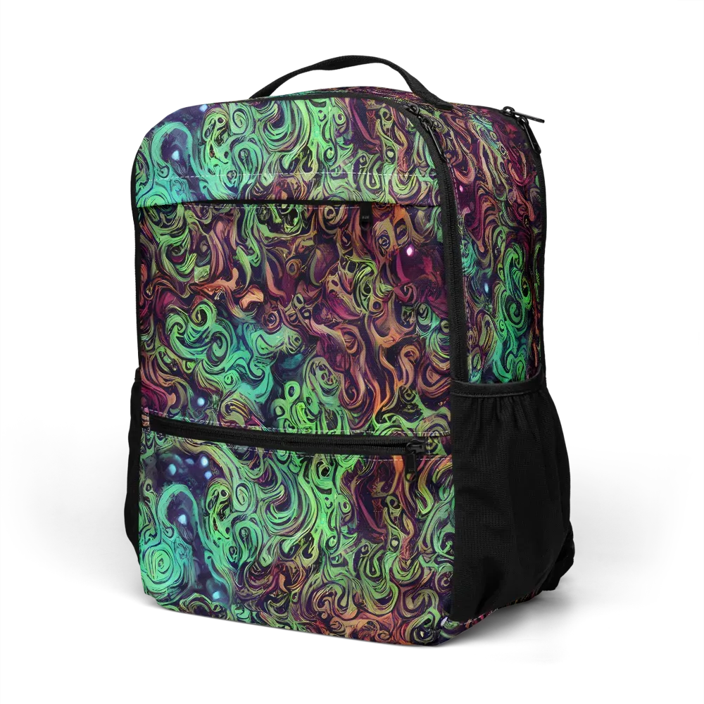 Emerald Maelstrom on Utility Backpack — Left Front