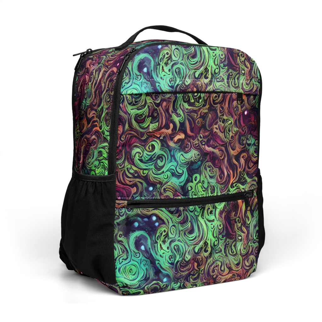 Emerald Maelstrom on Utility Backpack — Right Front