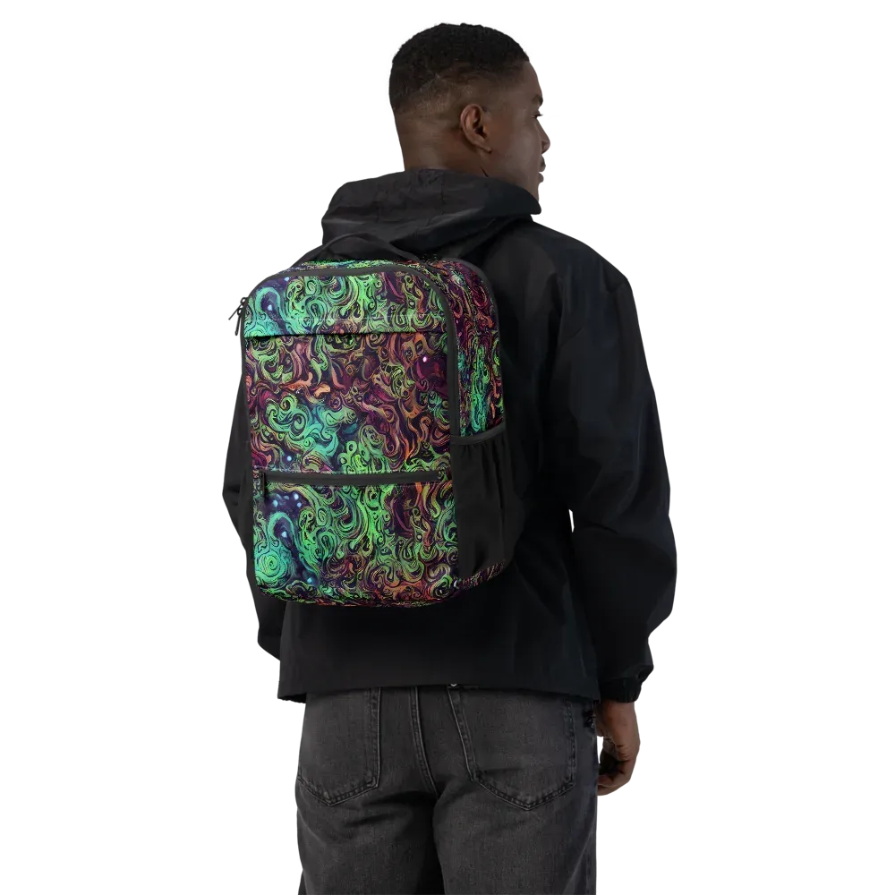 Emerald Maelstrom on Utility Backpack — Back