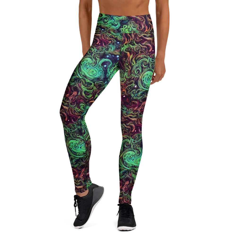 Emerald Maelstrom on Yoga Leggings — Front