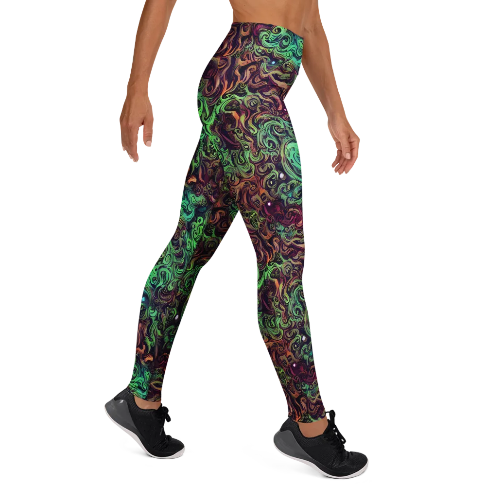 Emerald Maelstrom on Yoga Leggings — Right