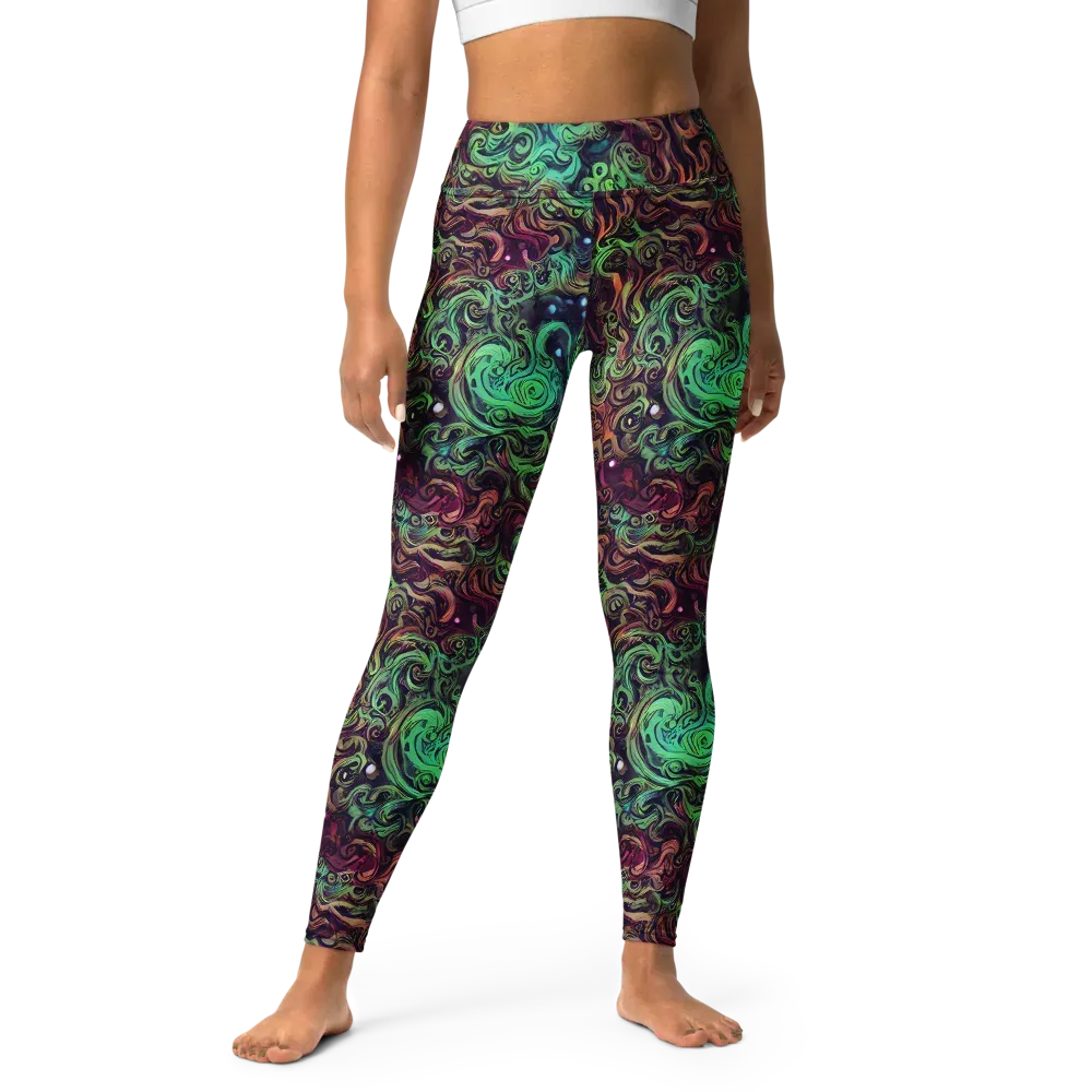 Emerald Maelstrom on Yoga Leggings — Front