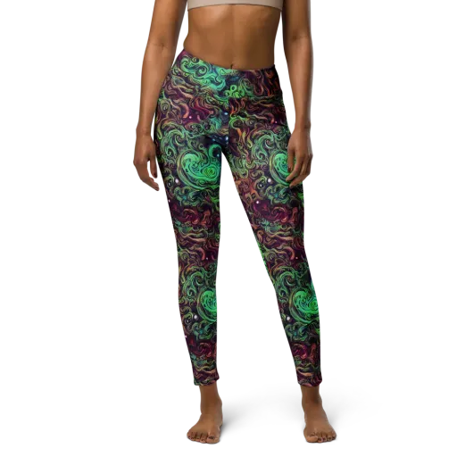 Emerald Maelstrom on a Yoga Leggings