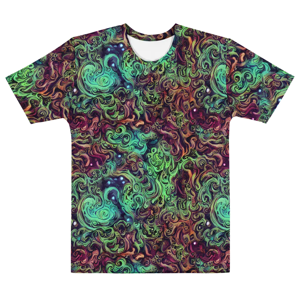 Emerald Maelstrom on Men's Cotton Crew Neck T-Shirt — Front