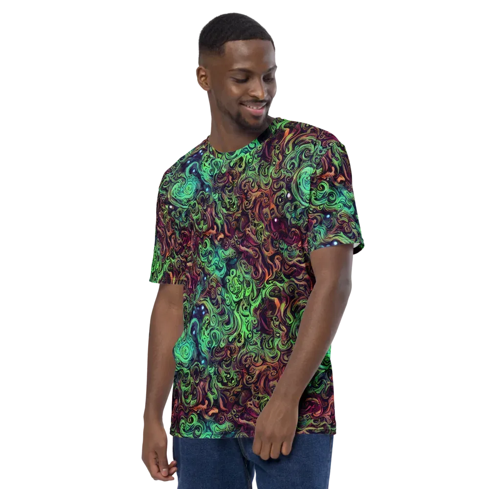Emerald Maelstrom on Men's Crew Neck T-Shirt — Left