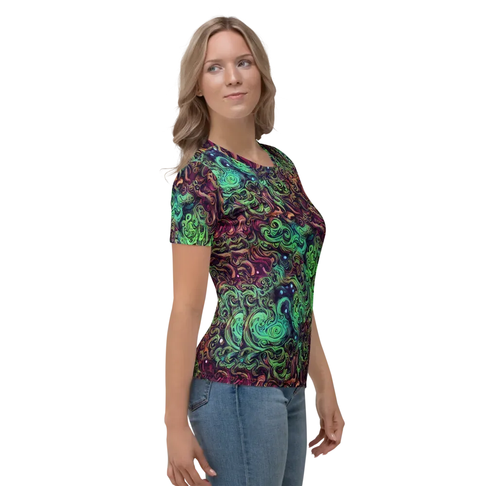 Emerald Maelstrom on Women's Crew Neck T-Shirt — Right