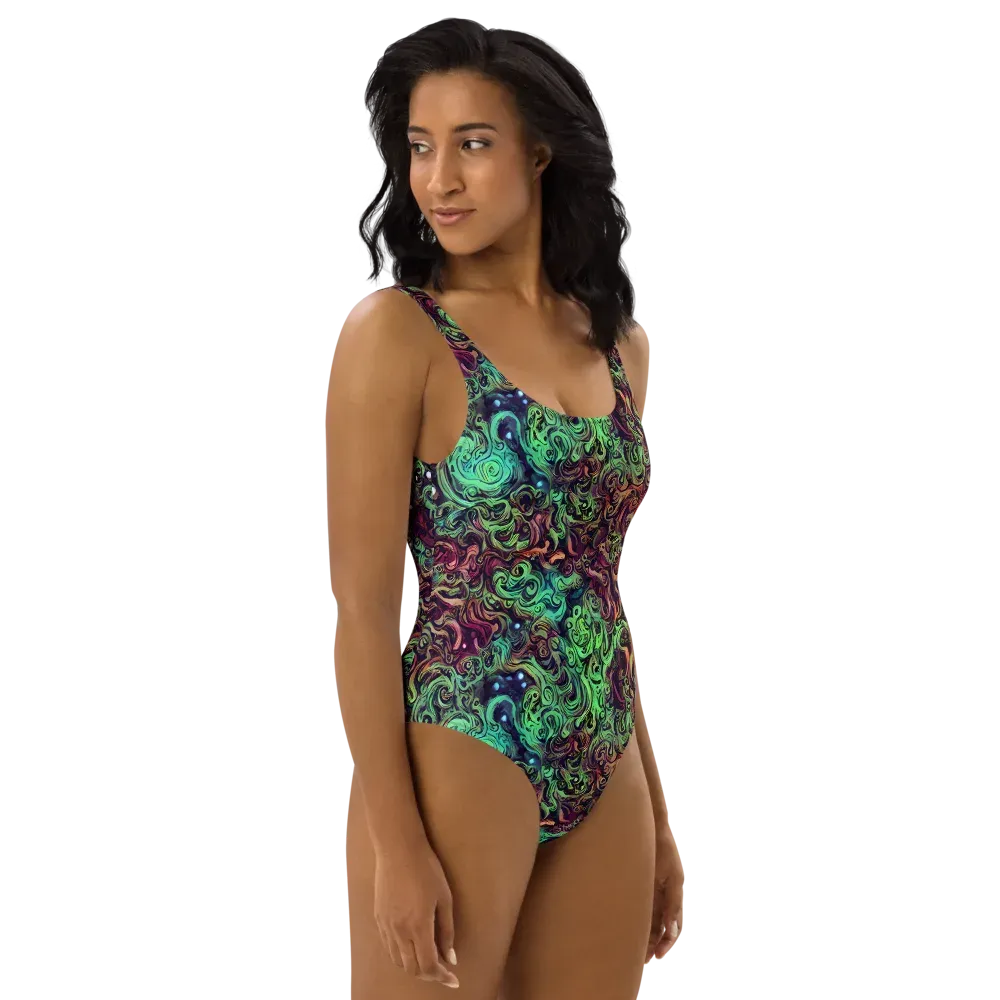 Emerald Maelstrom on One-Piece Swimsuit — Right