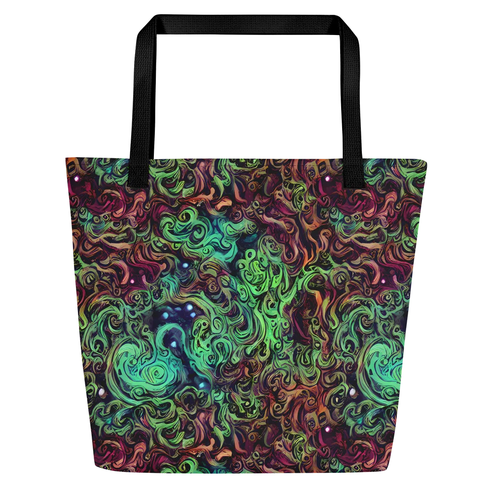 Emerald Maelstrom on Large Tote Bag W/ Pocket — Front