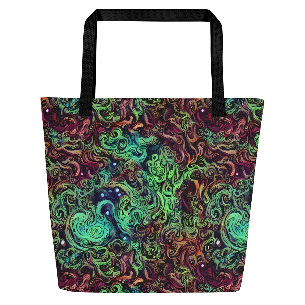 Emerald Maelstrom on Large Tote Bag W/ Pocket — Front