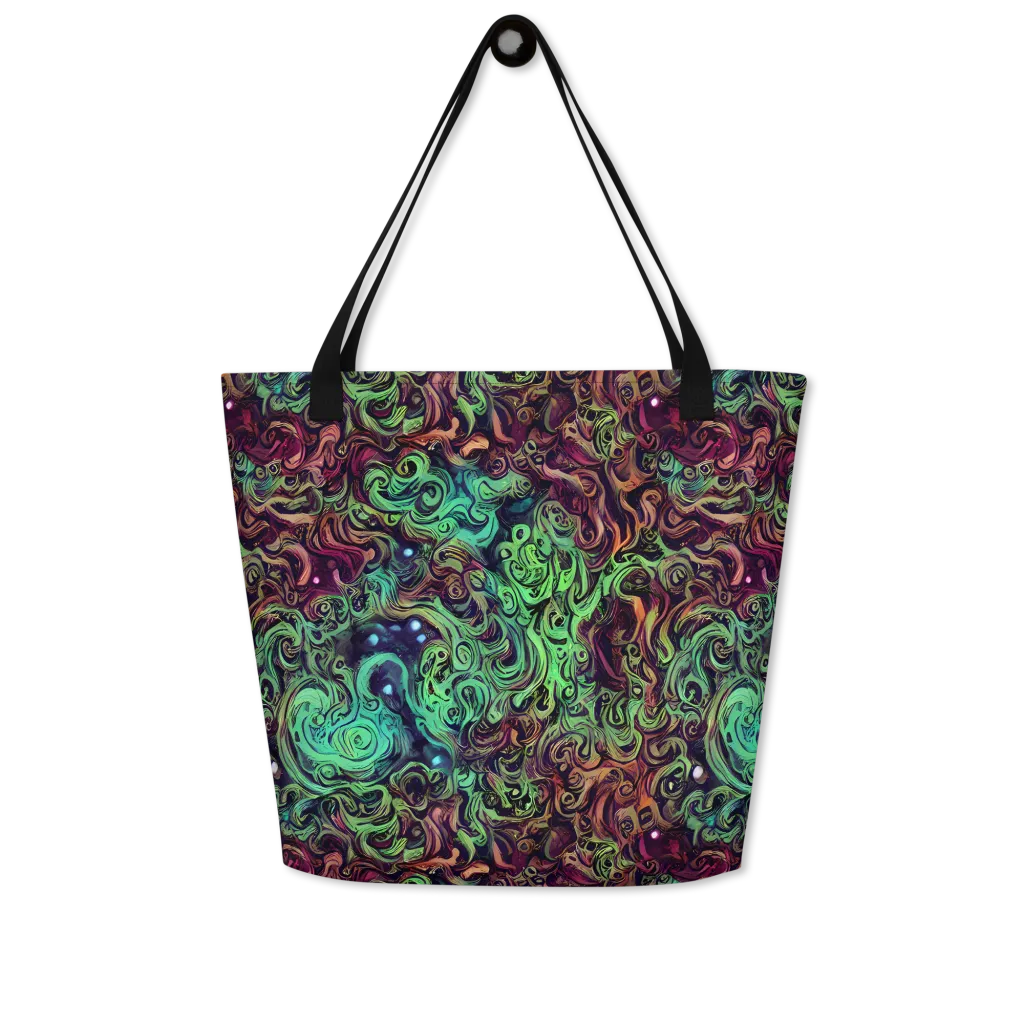Emerald Maelstrom on Large Tote Bag W/ Pocket — Front