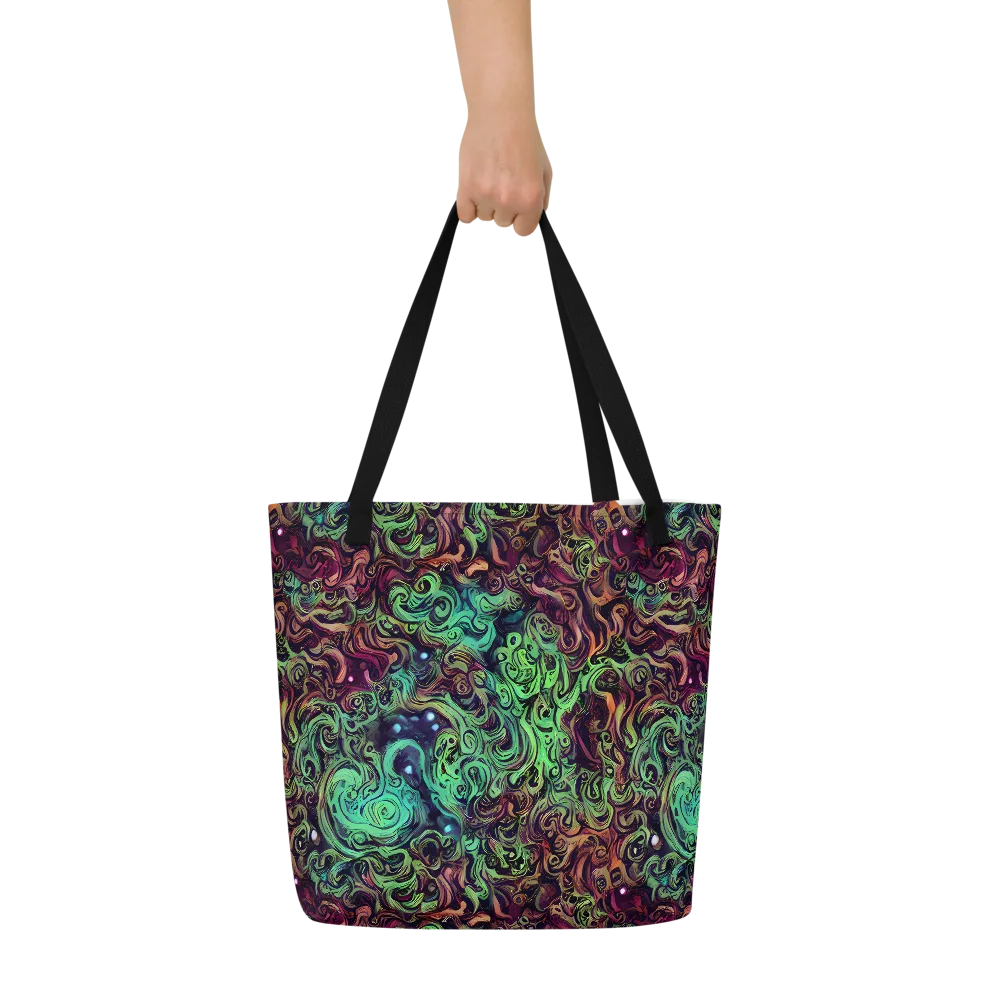 Emerald Maelstrom on Large Tote Bag W/ Pocket — Front