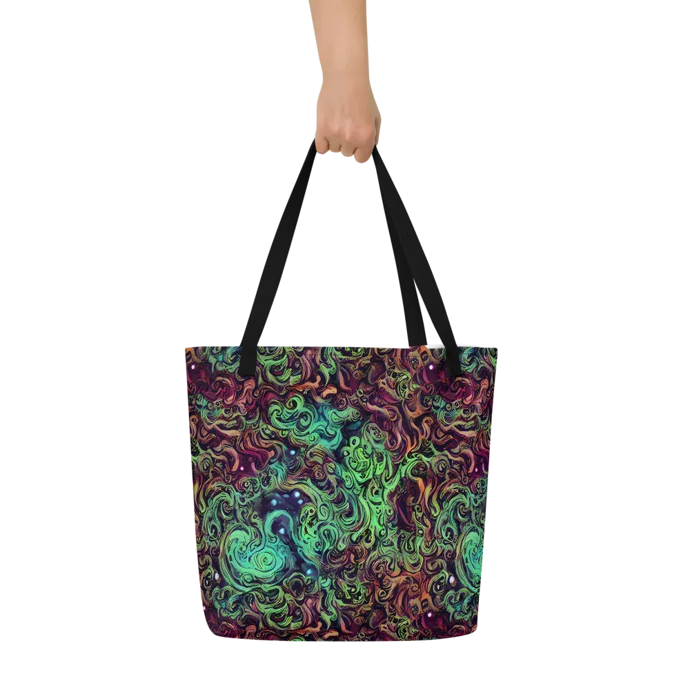 Emerald Maelstrom on Large Tote Bag W/ Pocket — Front