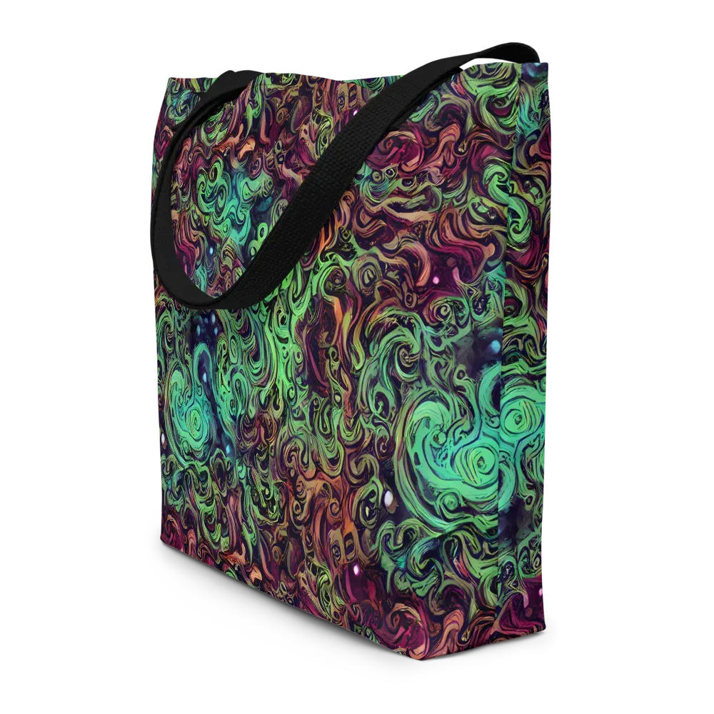Emerald Maelstrom on Large Tote Bag W/ Pocket — Front