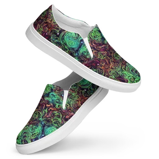 Emerald Maelstrom on a Women's Slip-On Canvas Shoes