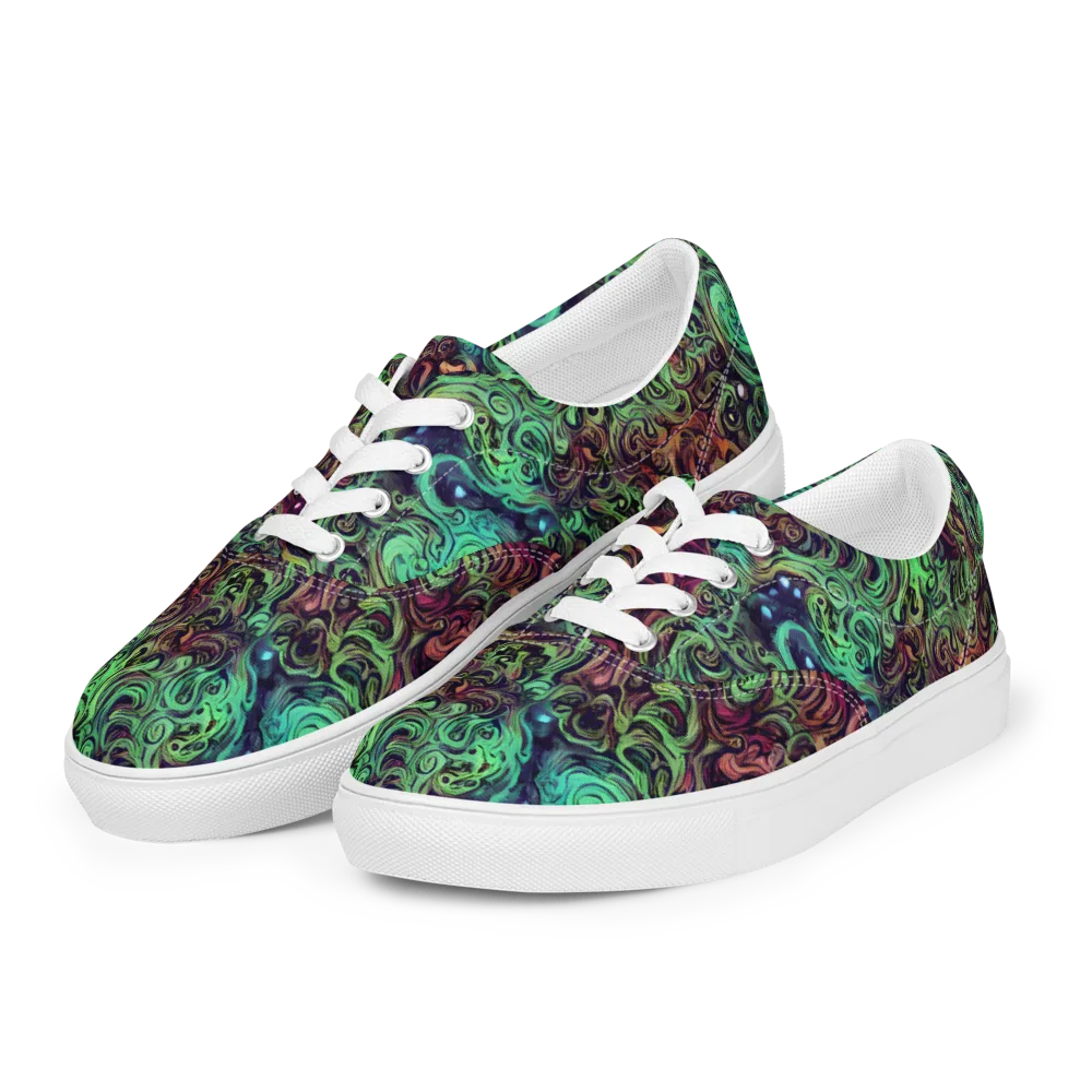 Emerald Maelstrom on Men's Lace-Up Canvas Shoes — Left Front