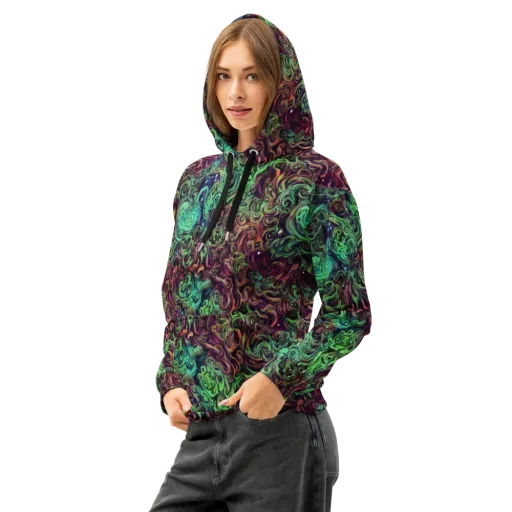 Emerald Maelstrom on a Cotton Hoodie