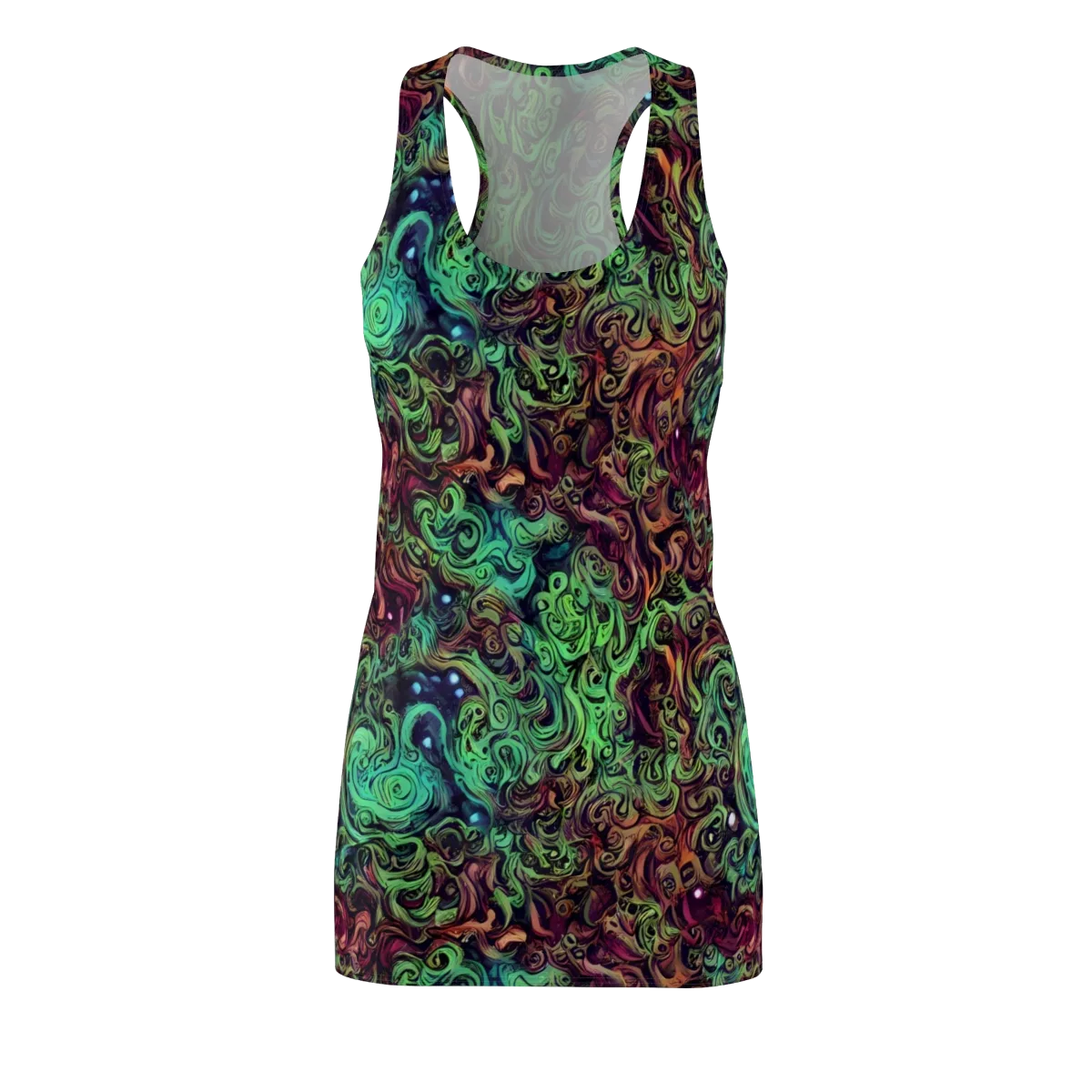 Emerald Maelstrom on Racerback Dress — Front