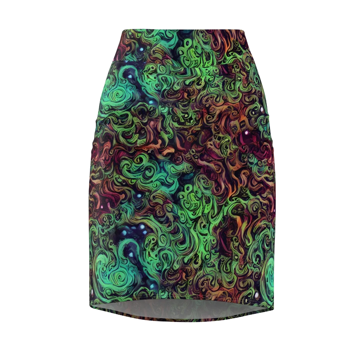 Emerald Maelstrom on Pencil Skirt — Front