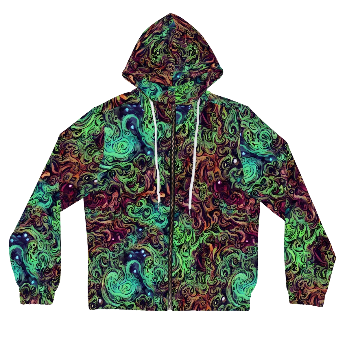 Emerald Maelstrom on Women's Full-Zip Hoodie — Front
