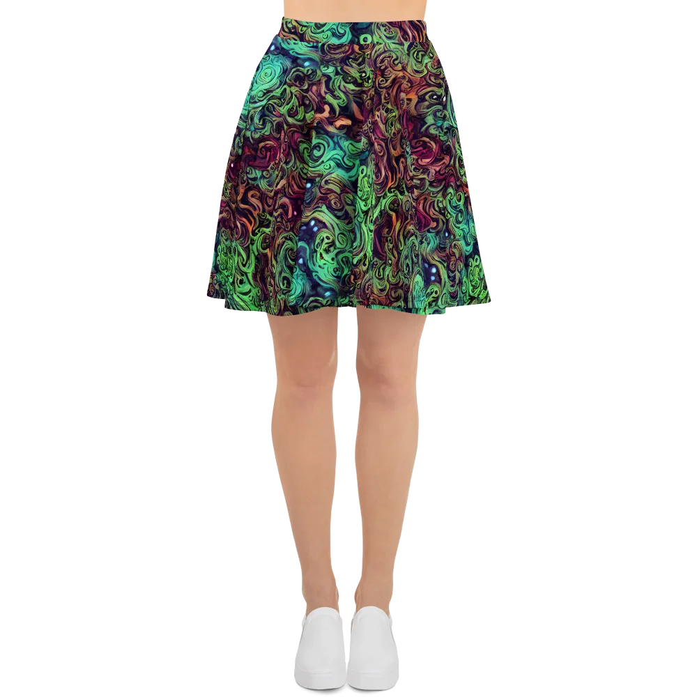 Emerald Maelstrom on Skater Skirt — Front