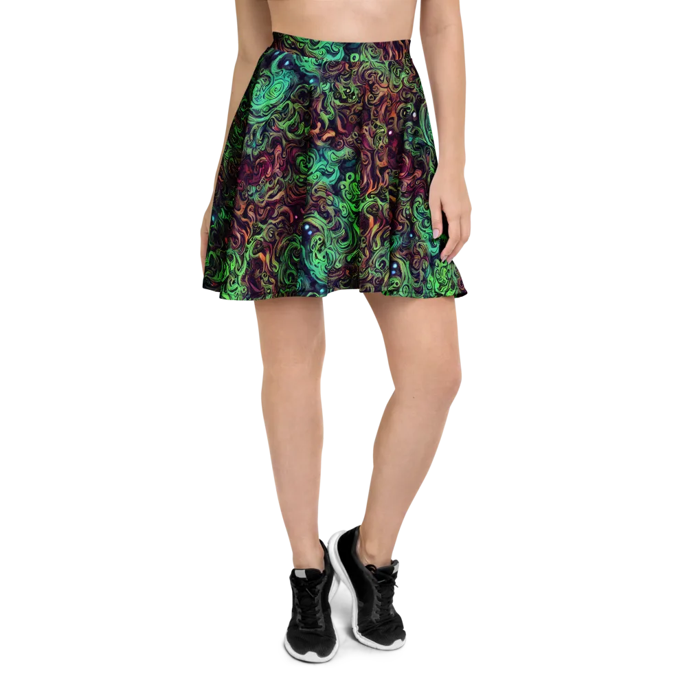 Emerald Maelstrom on Skater Skirt — Front
