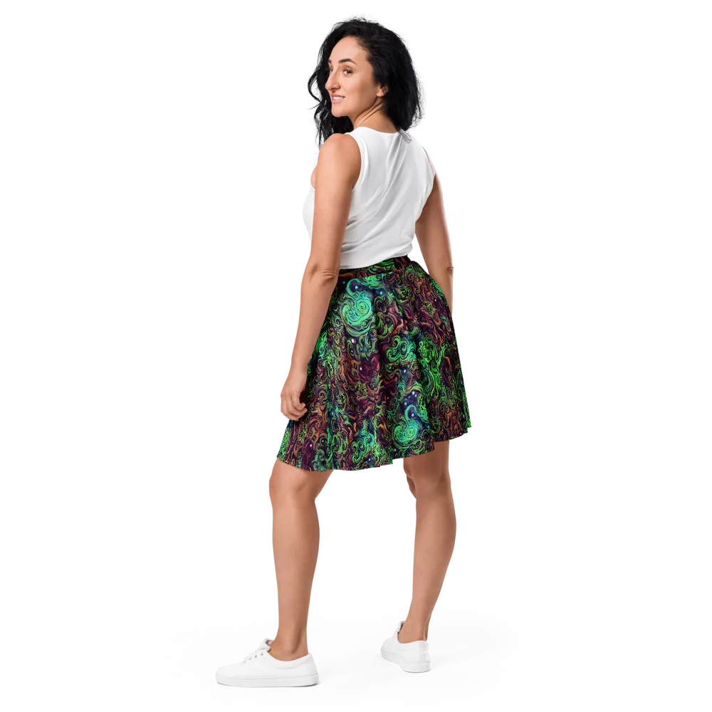 Emerald Maelstrom on Skater Skirt — Back