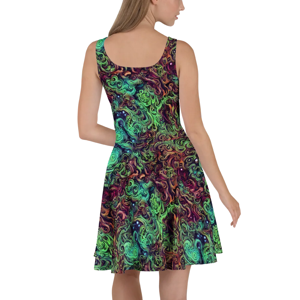 Emerald Maelstrom on Skater Dress — Back