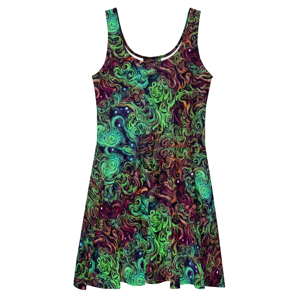 Emerald Maelstrom on Skater Dress — Front