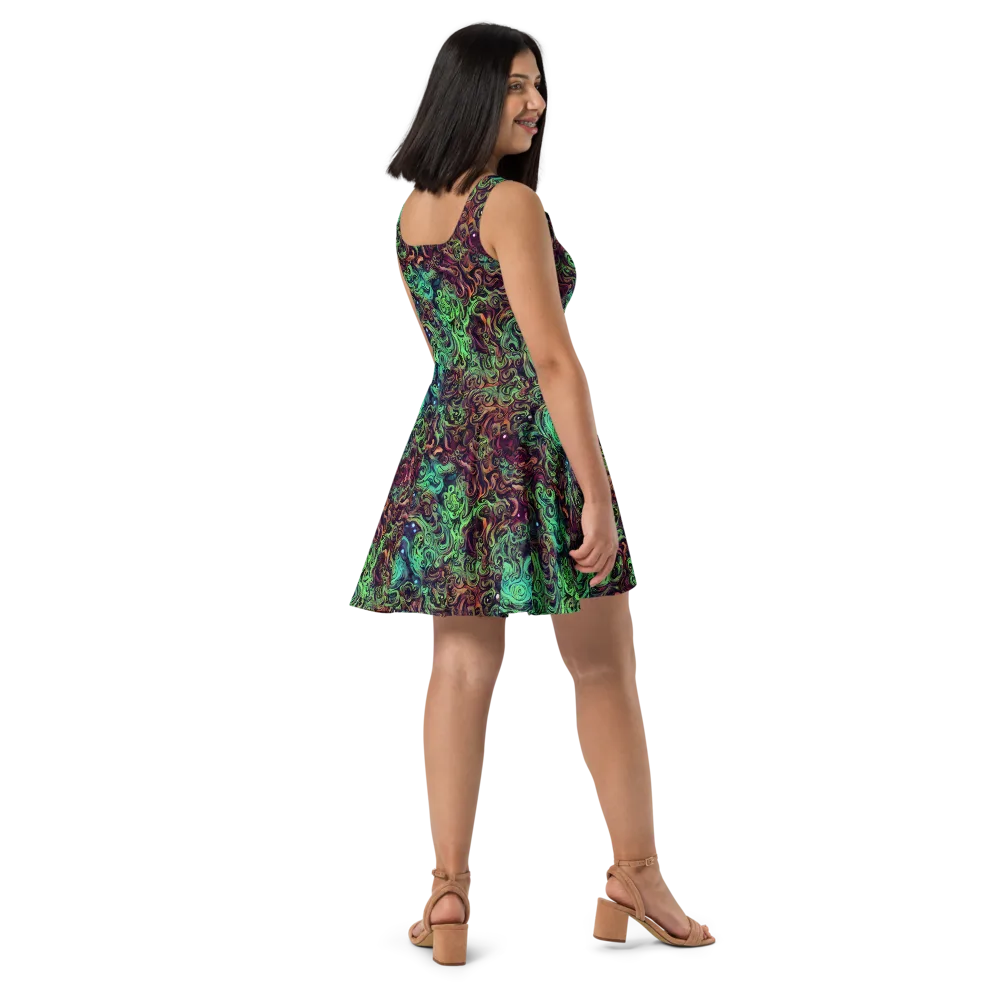Emerald Maelstrom on Skater Dress — Right