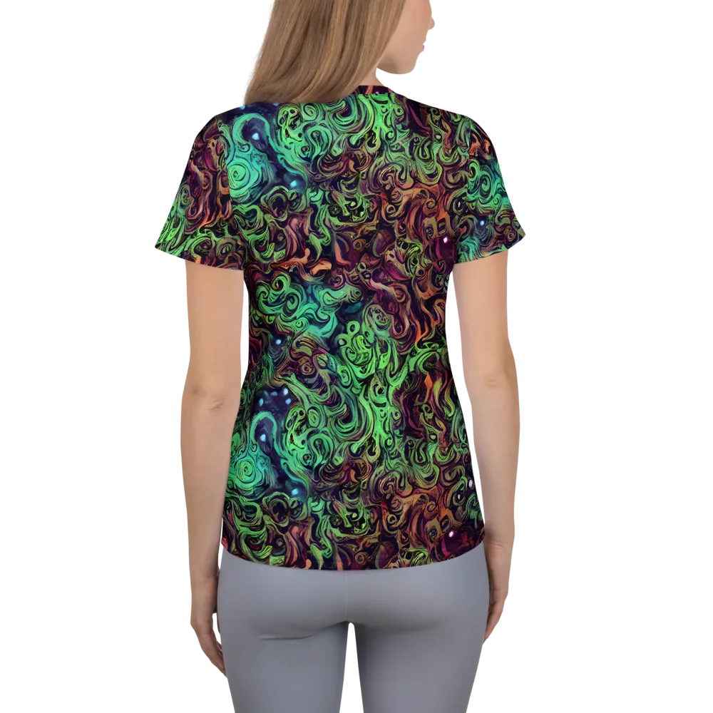 Emerald Maelstrom on Women's Athletic T-Shirt — Back