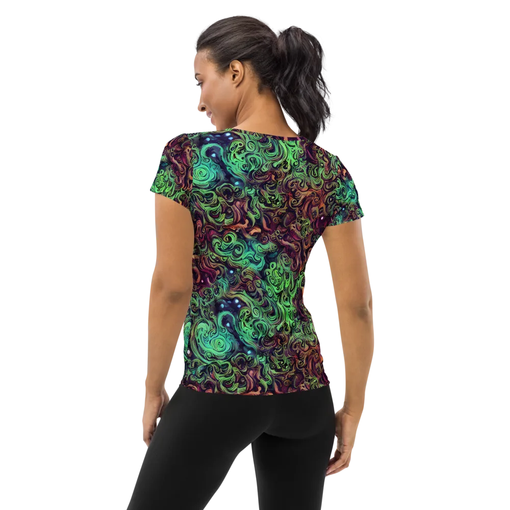 Emerald Maelstrom on Women's Athletic T-Shirt — Back