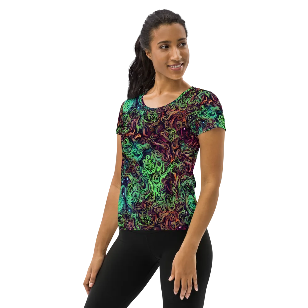 Emerald Maelstrom on Women's Athletic T-Shirt — Left