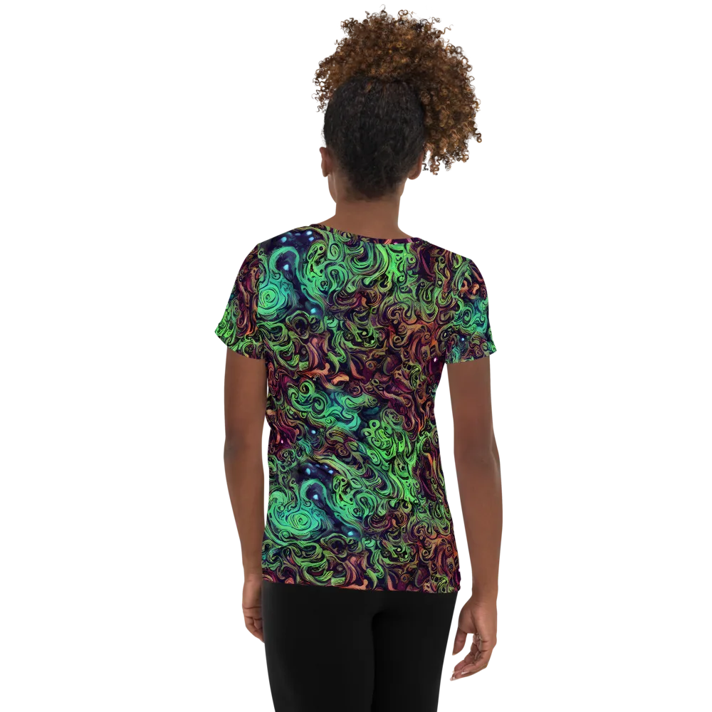 Emerald Maelstrom on Women's Athletic T-Shirt — Back