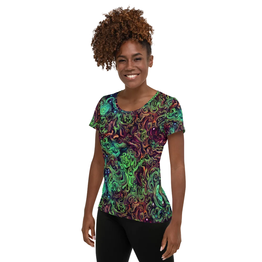 Emerald Maelstrom on Women's Athletic T-Shirt — Left