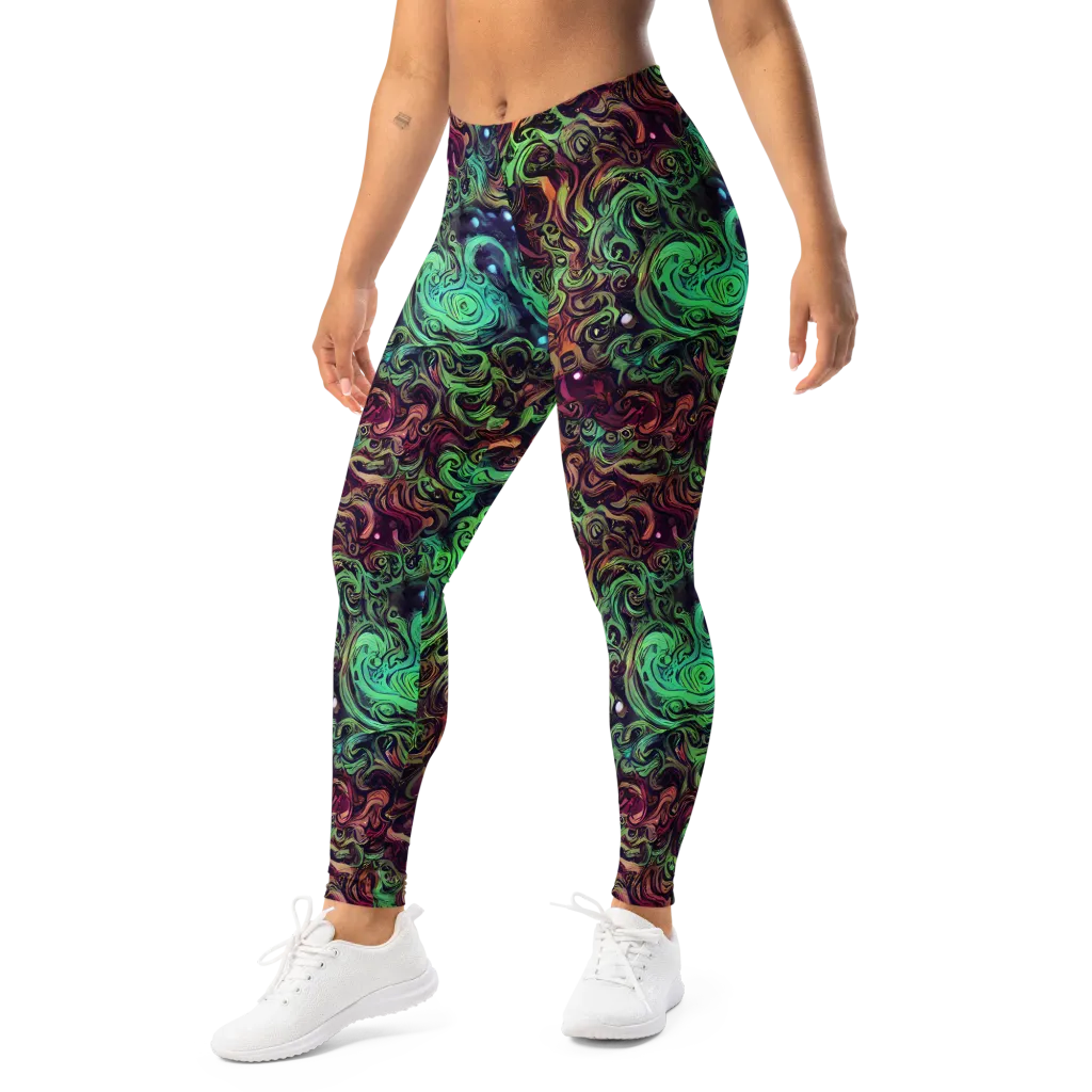 Emerald Maelstrom on Leggings — Left Front